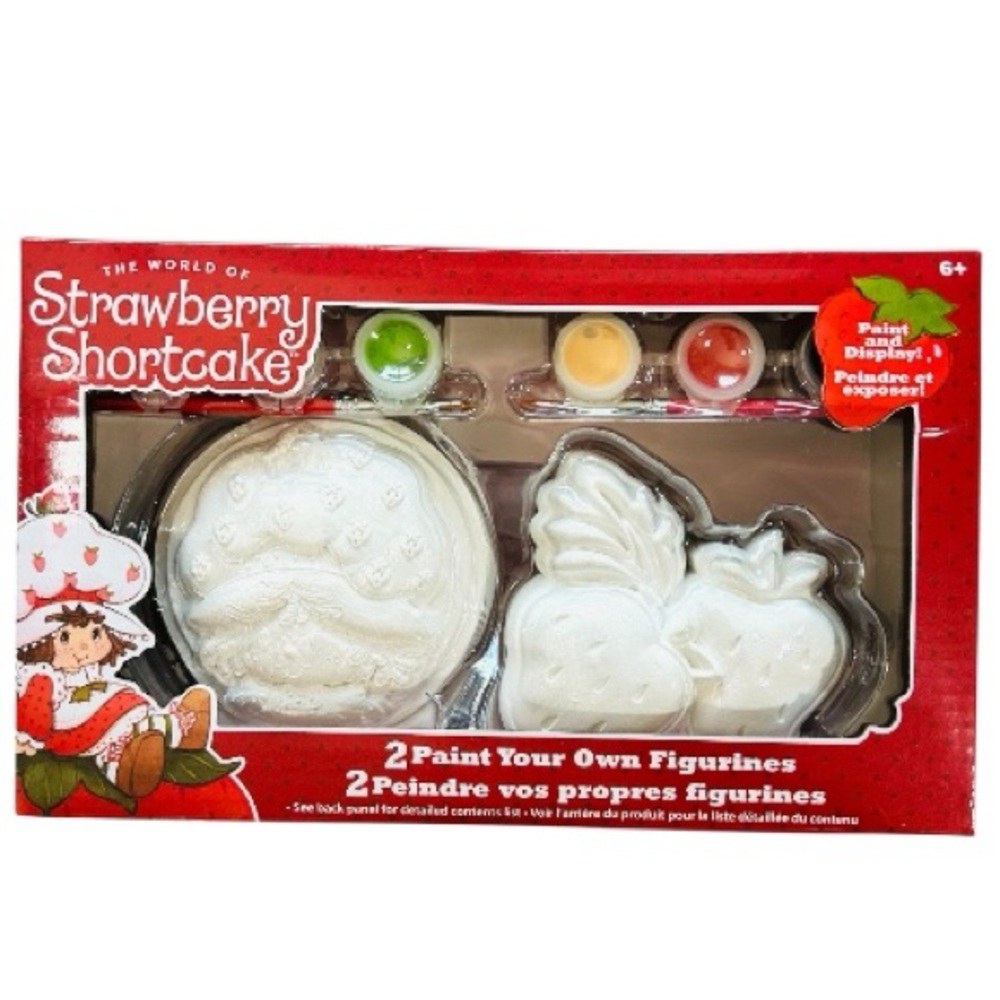 Paint Your Own Figurines The world of Strawberry Shortcake New-Sealed in Box-Red